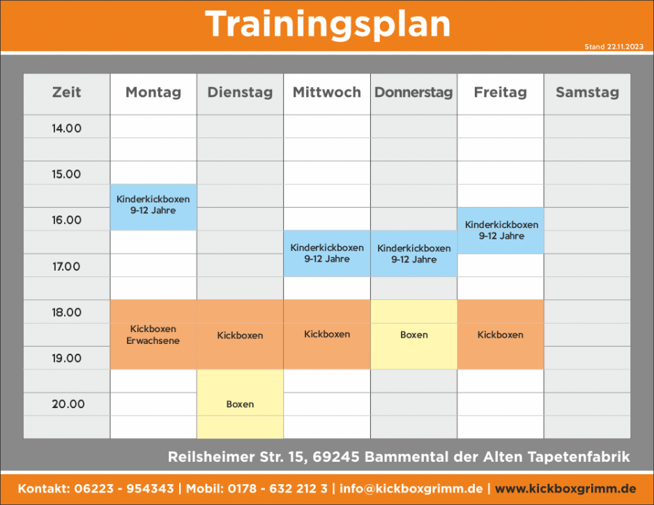 Trainingsplan